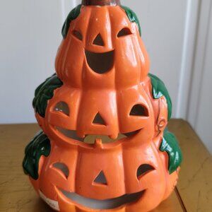Vintage World Bazaar Happy Stack Of Jack O Laterns Candle Holder Tea Light